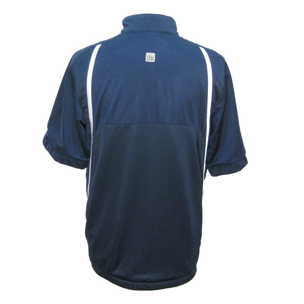 NIKE Men's (Size Medium) Navy Blue Short Sleeve Snap Front Basketball Shirt